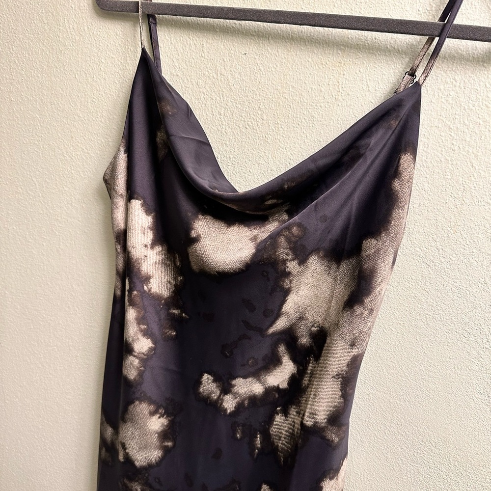 Urban Outfitters Mini Dress Size Large Navy Blue with abstract print - Picture 2 of 9